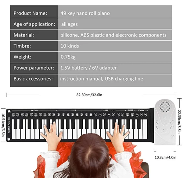 Fold-Up Keyboard™ — Tænd Din Frihed til at Skabe Episk Musik Overalt