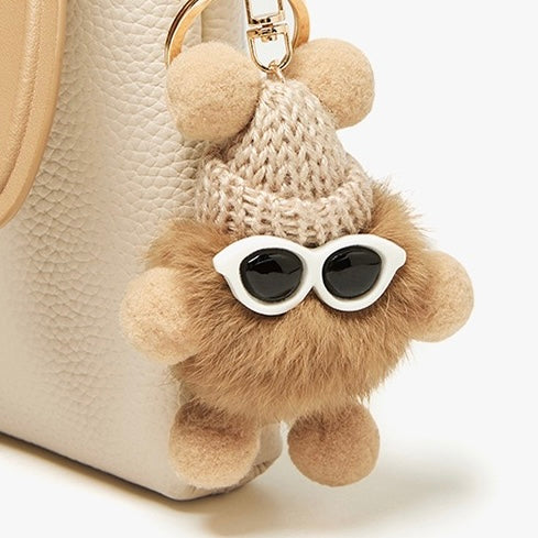 Geantă mini crossbody Elera pentru femei — Geantă de telefon din piele naturală cu design cu iepure