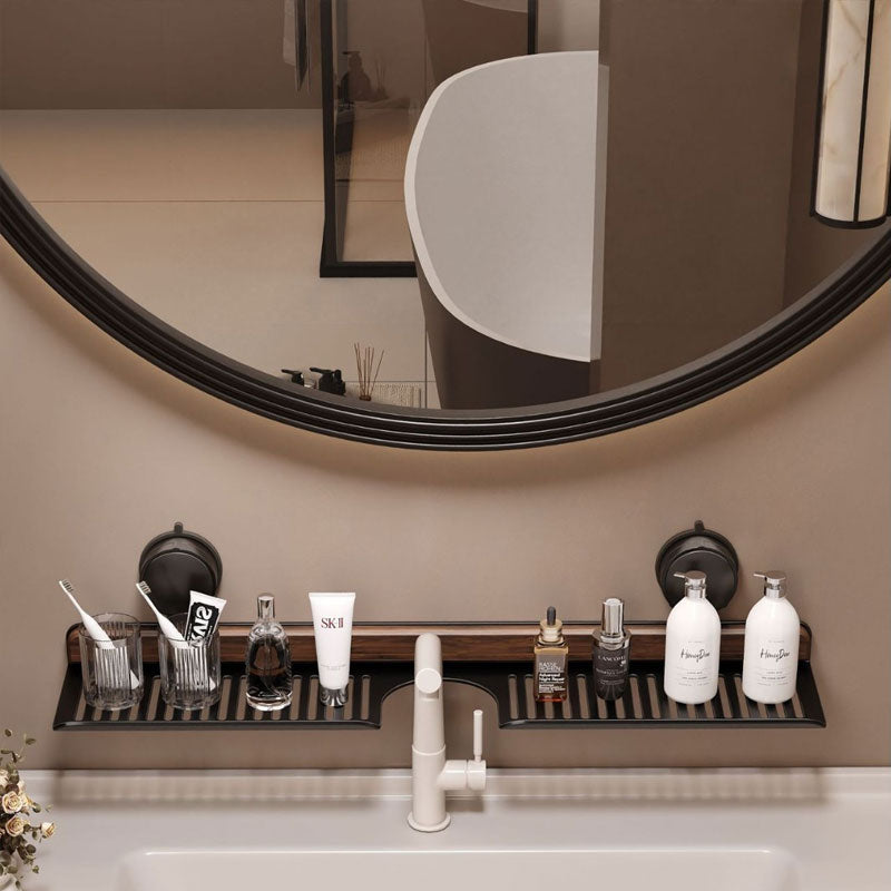 Walnut Faucet Storage Rack™ — Enkel styrke og plettfri orden på sekunder