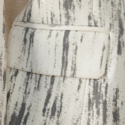 Renly Blazer — Tailored Lightweight Striped Jacket with Vertical Grain