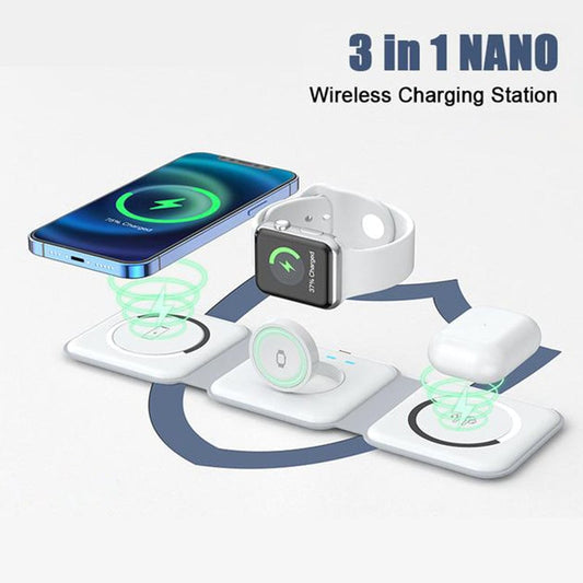Foldable 3-in-1 Wireless Charger