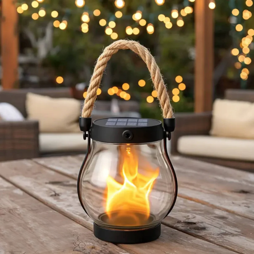 Dancing Flame Solar Lantern™ — Bring Warm, Flickering Magic Anywhere Outdoors