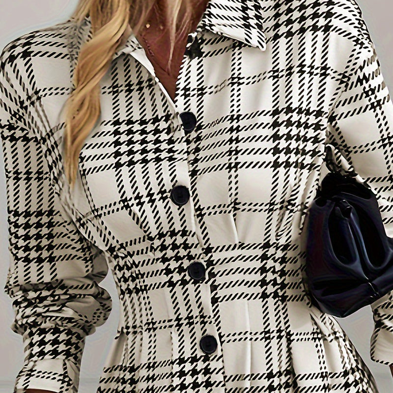Plaid Power Dress™ — Domina Ogni Ambiente con Fiducia Inarrestabile e Stile Senza Sforzo