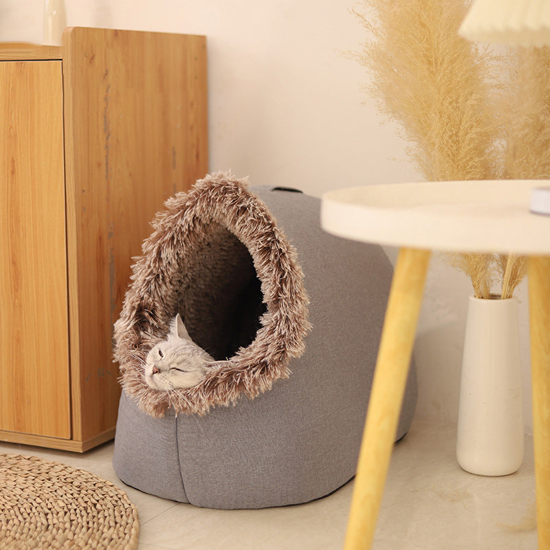 Insulated Pet Cave Bed™ — Η Απόλυτη Ζεστή Φωλιά που το Κατοικίδιό σας θα Λαχταρά να Χαλαρώσει