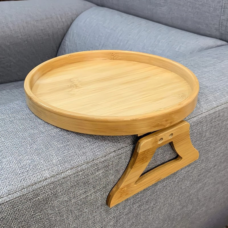 Holz Sofa Armlehnen Beistelltisch