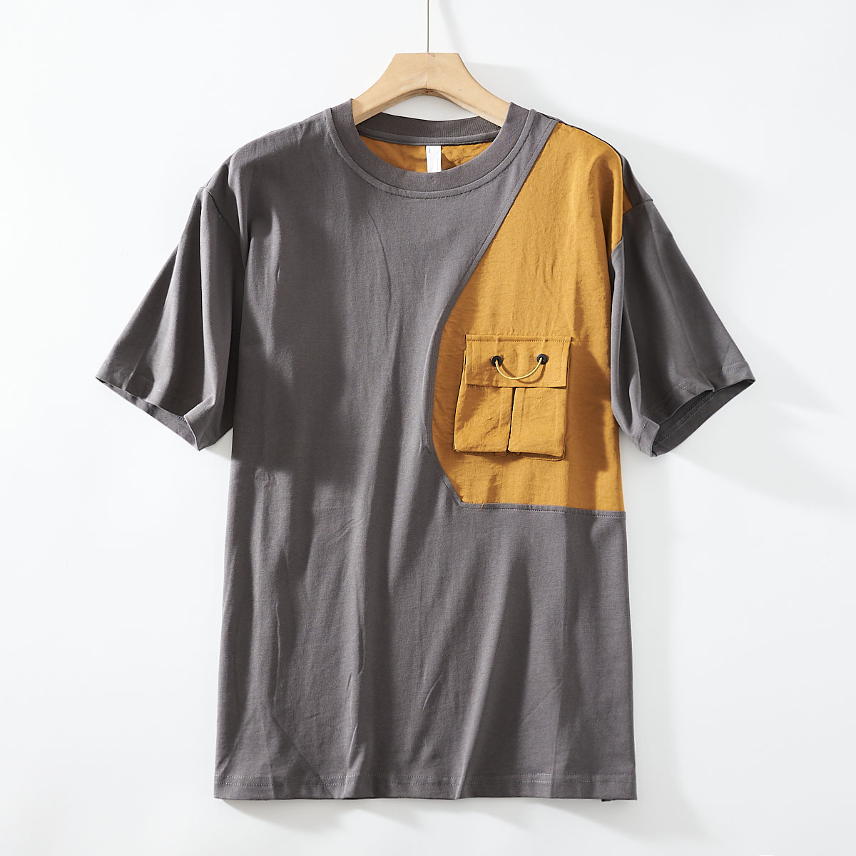 Vextro — Artistic Cotton Jersey Shirt with Modernist Color Blocks