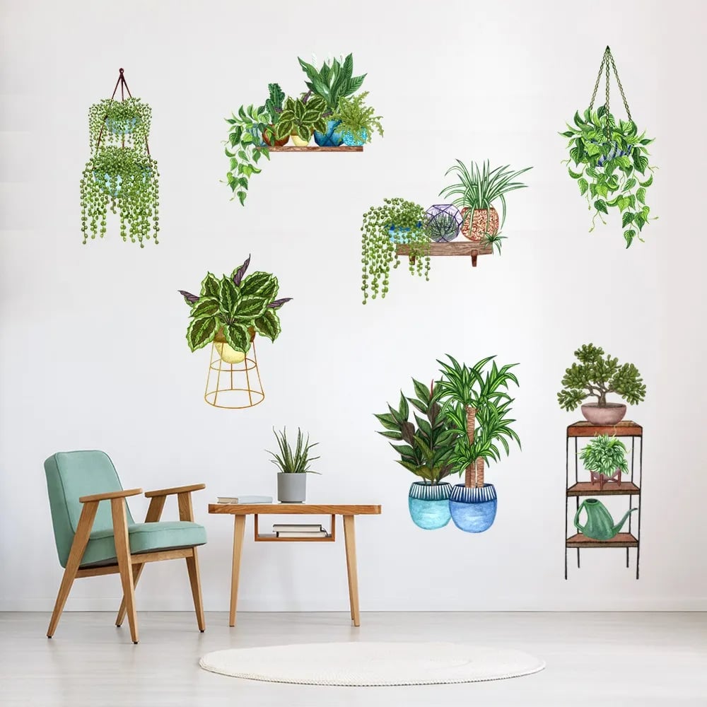 Thryvo 3D Green Plant Wall Sticker