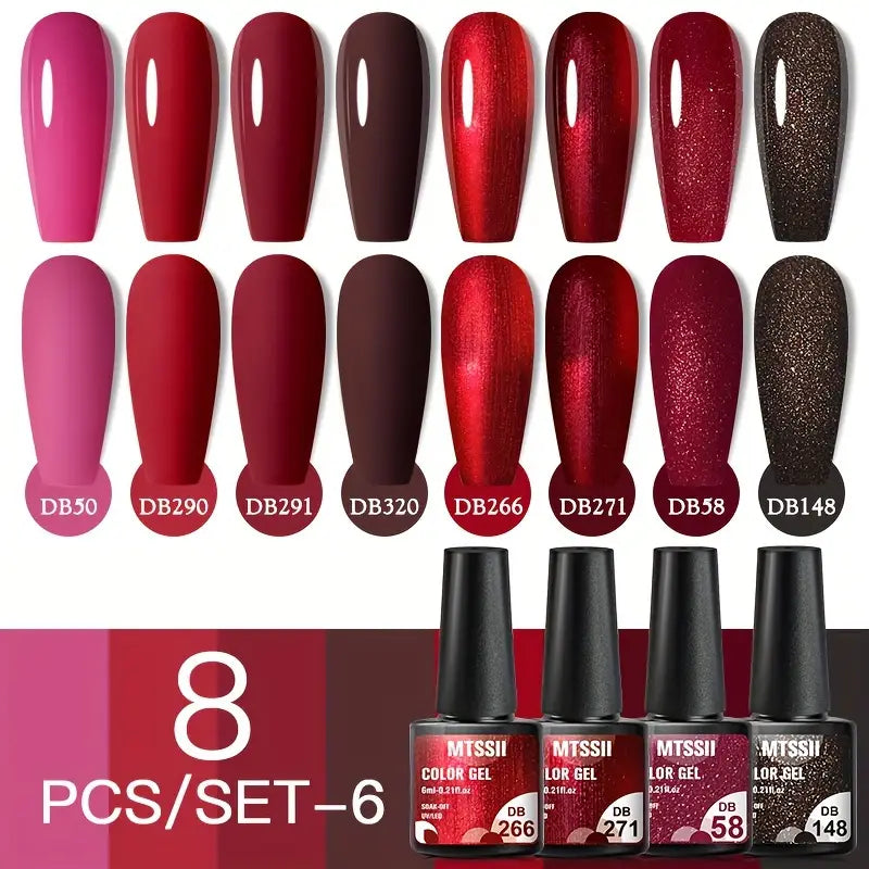 Set med långvarigt gelnagellack