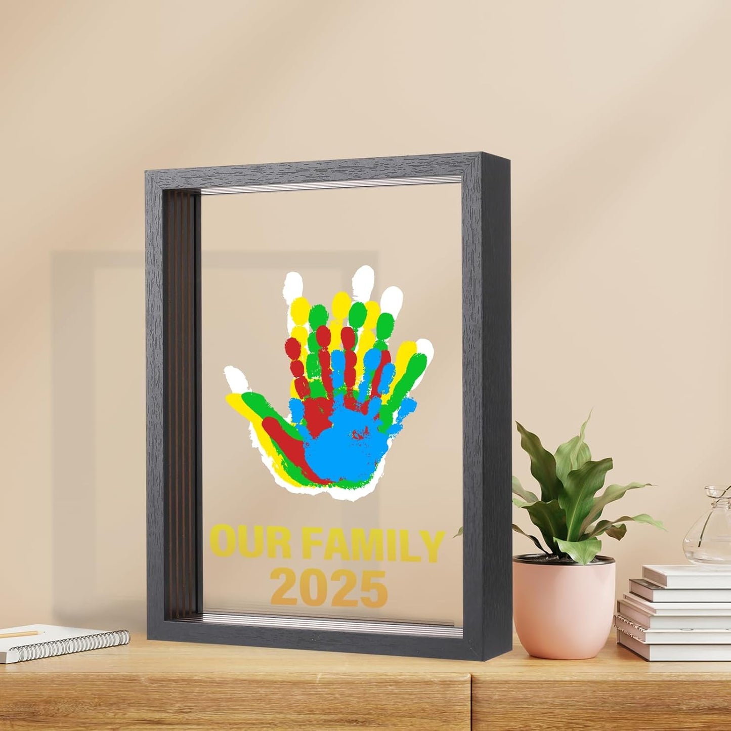Zestaw Lunova Family Handprint — Nietoksyczny zestaw akrylowy dla 8 osób