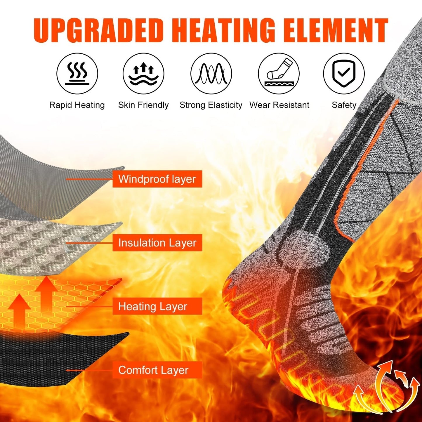 RechargeHeat Socks™ — Blaze Through Winter with All-Day Toasty Feet