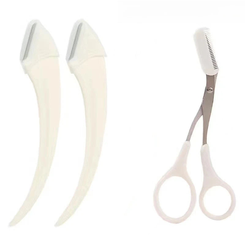 Liora — Ensemble de 3 taille-sourcils en acier inoxydable pour un toilettage précis
