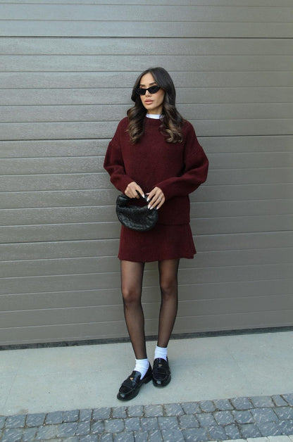 Knitted Skirt Suit (Top + Skirt) 30$ TODAY ONLY