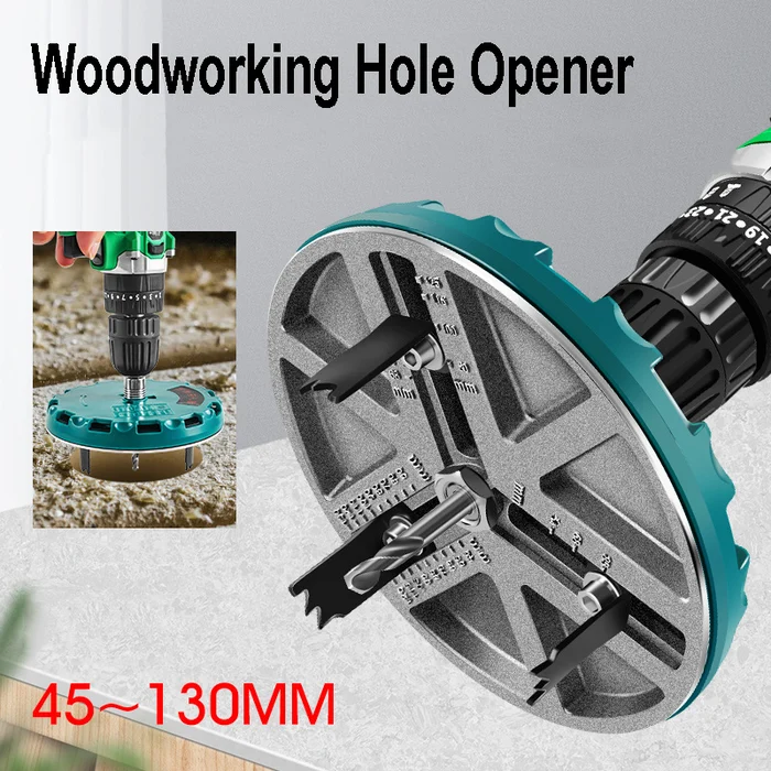 Adjustable Hole Saw Diameter 45mm-130mm Woodworking Cutting Tools Hole Opener