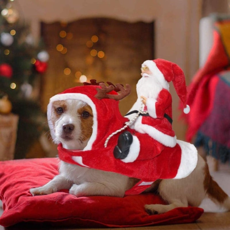 Fydro — Fantasia de Cachorro de Natal Macia com Ajuste Regulável