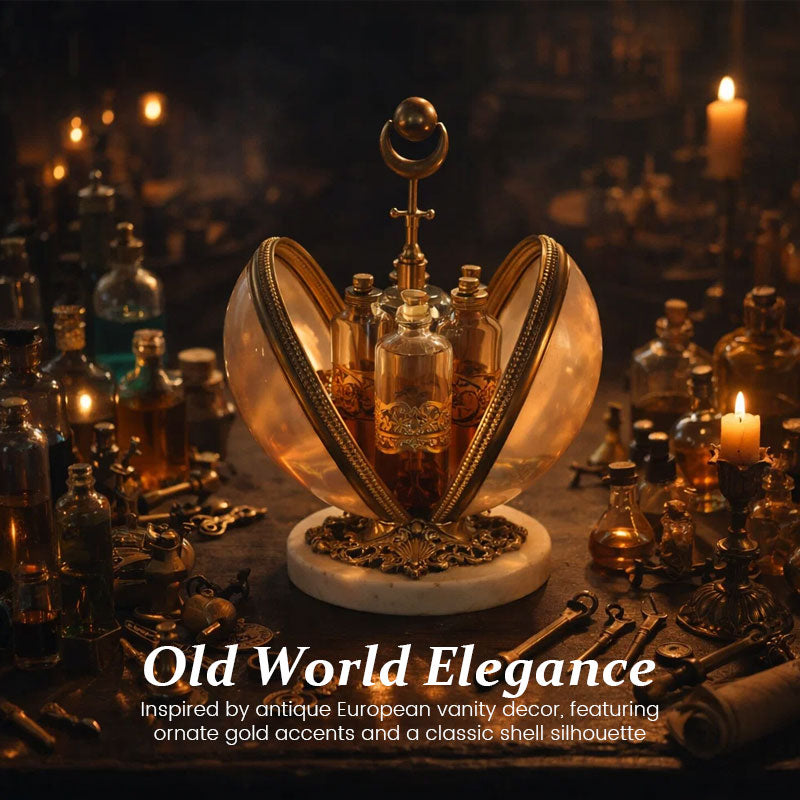 Vintage Perfume Shell™ — Transform Your Vanity into an Irresistible Stage of Timeless Allure