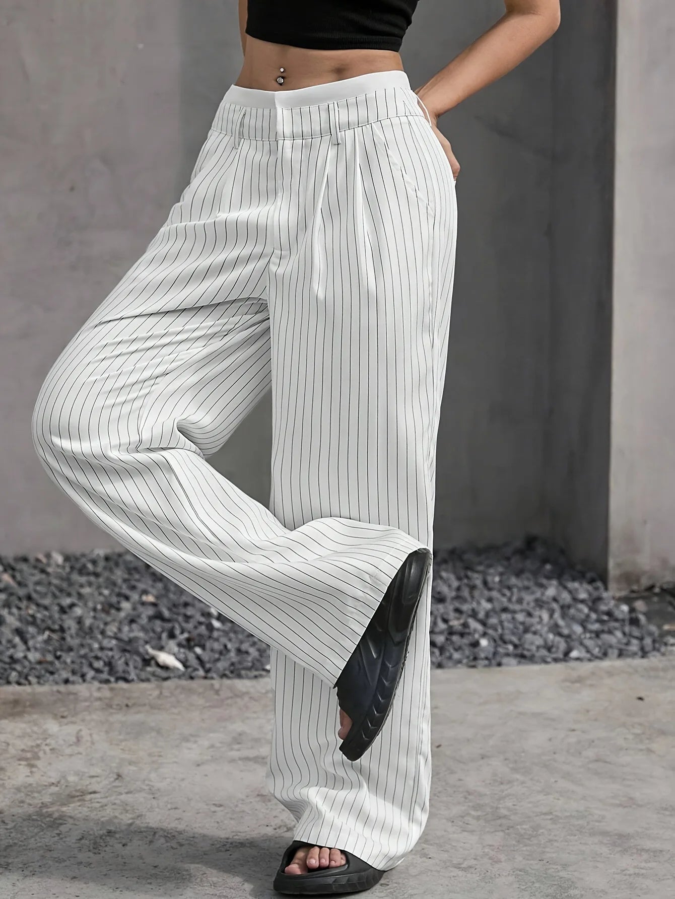 PinstripePower™ — Sculpt Your Curves and Command Every Room with Effortless Style