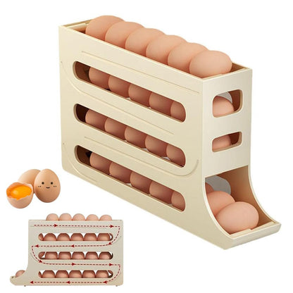 Clevora Egg Cradle — Automatic Rolling Egg Storage Organizer