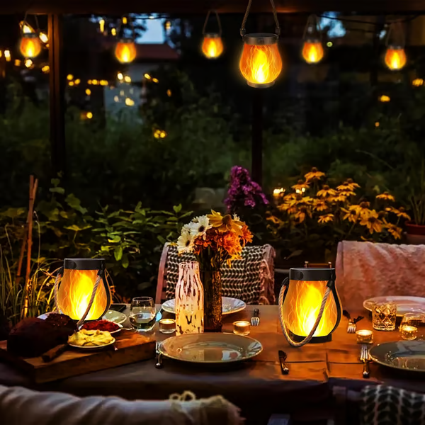 Dancing Flame Solar Lantern™ — Bring Warm, Flickering Magic Anywhere Outdoors