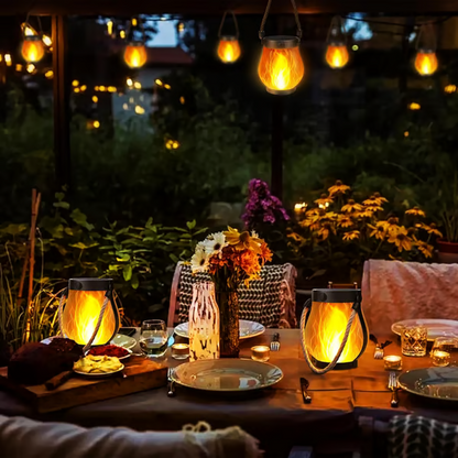 Dancing Flame Solar Lantern™ — Bring Warm, Flickering Magic Anywhere Outdoors