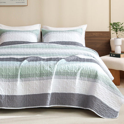 ShadowVeil™ Stripe Quilt Set — Unleash Bold Style and Year-Round Cloudlike Comfort