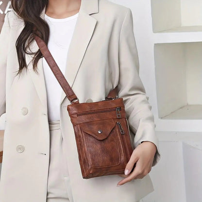 Nola Vintage Crossbody Bag — Kompakte Designer-Umhängetasche mit verstellbarem Riemen