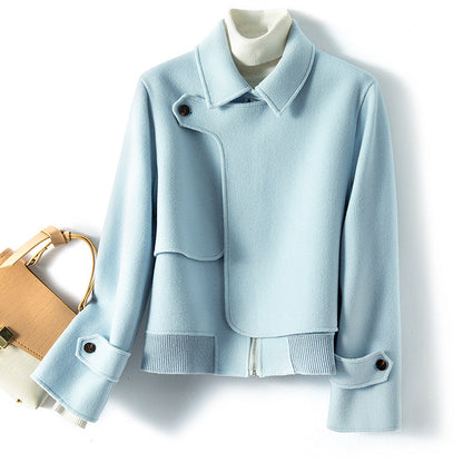 Liora Wool Jacket — Cropped Tailored Wool Coat with Structured Fit