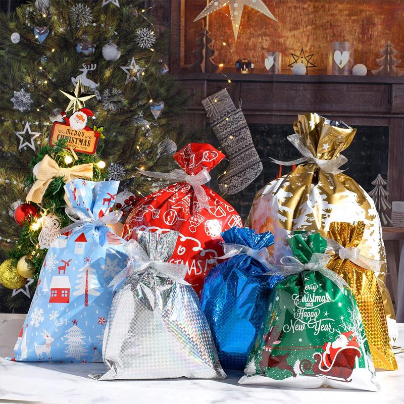 Drawstring Christmas Gift Bags