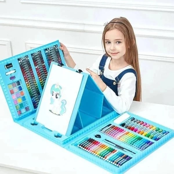 Arlo ArtSet — 208-Piece Deluxe Kids Art Creativity Kit with Easel