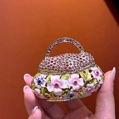 Elara — スタイリッシュなバッグデザインの手作りエナメルジュエリーボックス