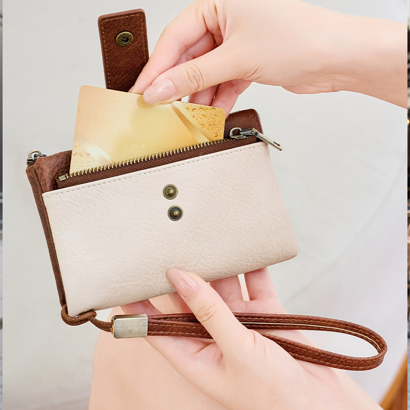 🔥Limited-time offer-Cryloxa Women's Retro Style RFID Blocking Tri-fold Wallet