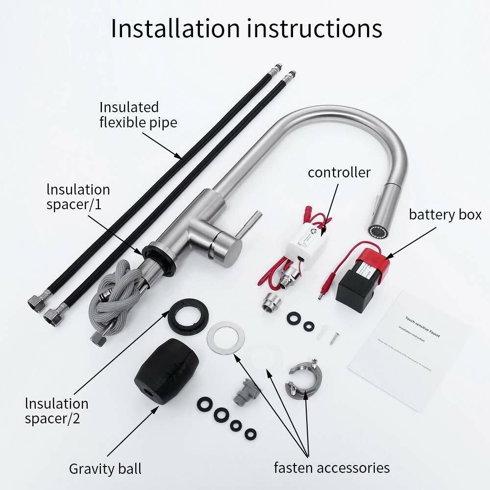 Kellen Touch Kitchen Faucet — Pull-Out Sprayer with Touch Sense Technology