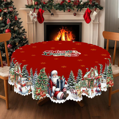 Sarellyn — Festive Christmas Tablecloth with Durable Polyester Fabric