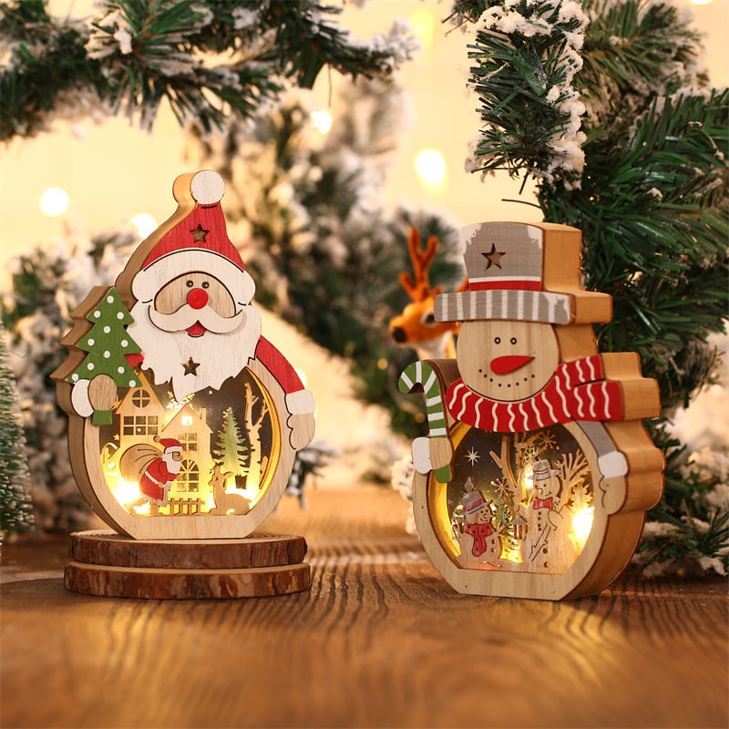 Lumora Glowmist — Kerst Sneeuwpop & Kerstman LED Nachtlampje Decoratie