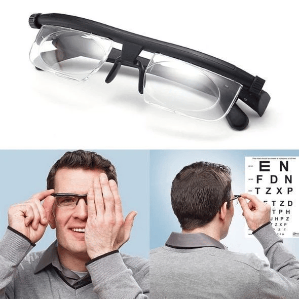 ADJUSTABLE FOCUS GLASSES DIAL VISION NEAR AND FAR SIGHT