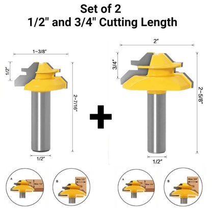 45-Degree Lock Miter Router Bit™ — Craft Unbreakable Joints That Make Every Cut Legendary