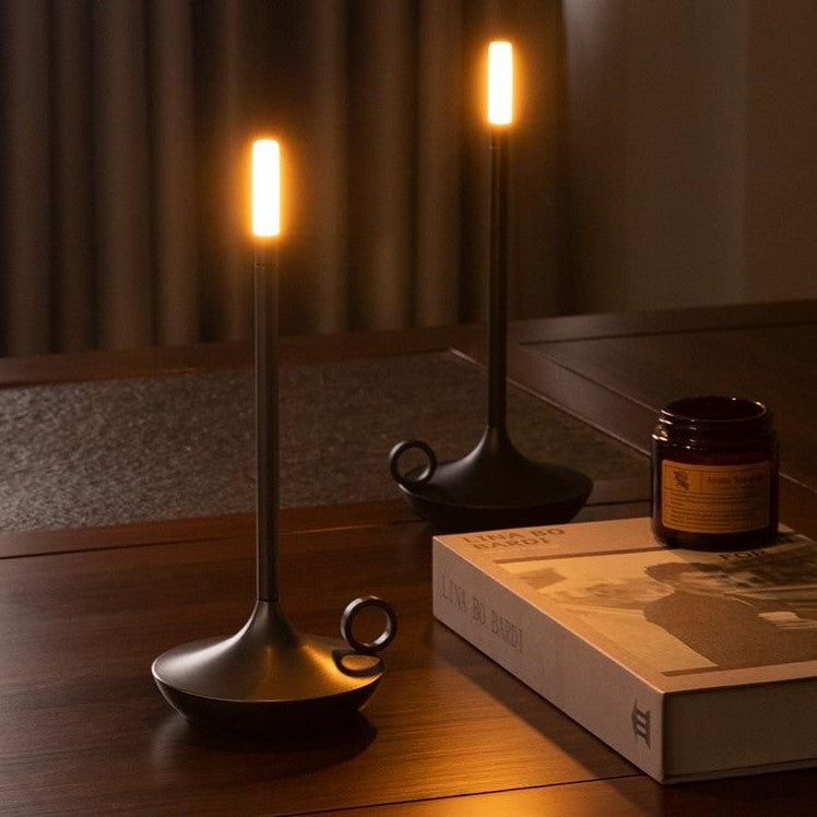 Lumiri Candlestick Lamp — Scandinavian Touch Lamp with Adjustable Brightness