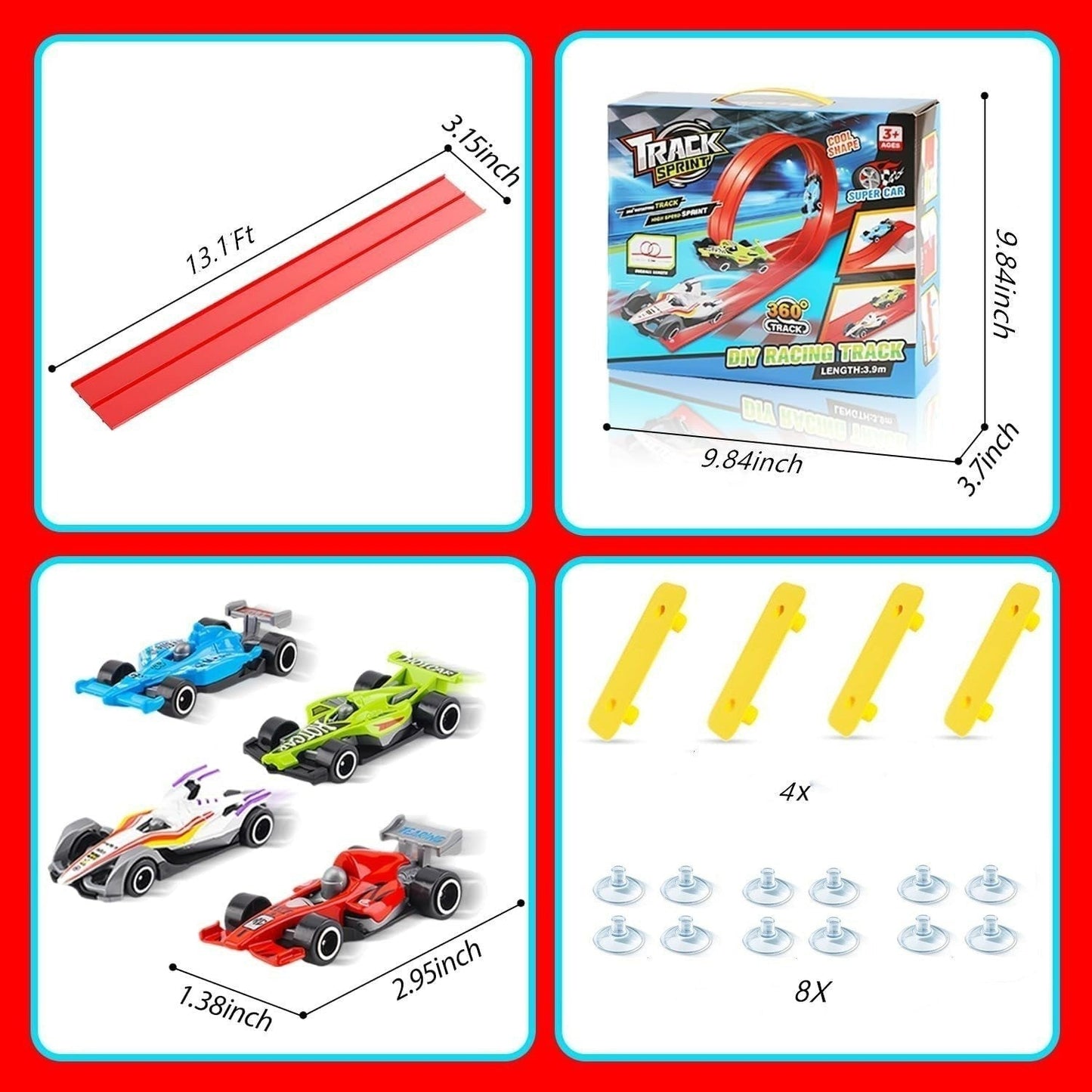 RaceVibe — Circuit de Course Flexible pour Enfants avec Voitures en Alliage