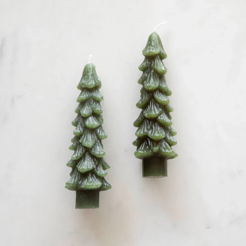 FrostLume™ Evergreen Taper Candles — Wrap Your Home in Cozy, Heartwarming Glow Instantly