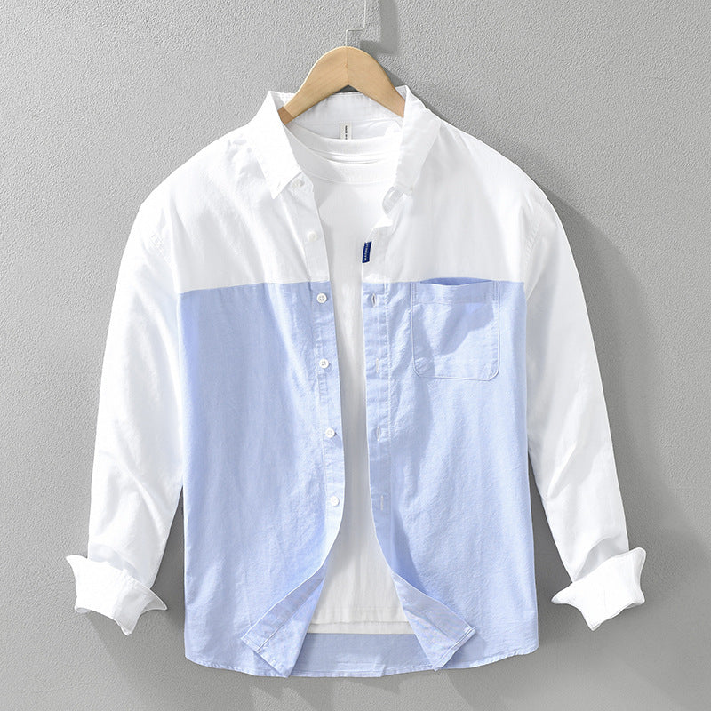 Soren Shirt — Lett bomullsskjorte for sommer med to-farget design