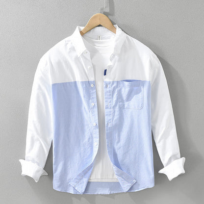 Soren Shirt — Lightweight Cotton Summer Shirt with Two-Tone Design