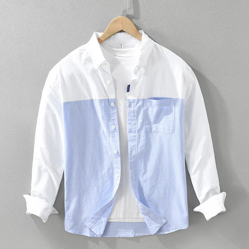 Soren Shirt — Lightweight Cotton Summer Shirt with Two-Tone Design
