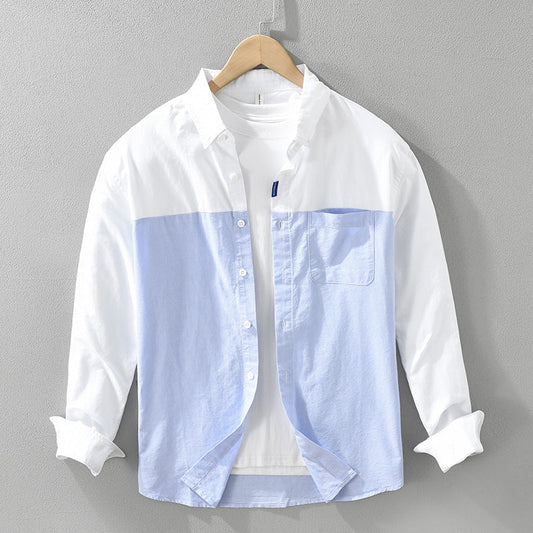 Soren Shirt — Lightweight Cotton Summer Shirt with Two-Tone Design