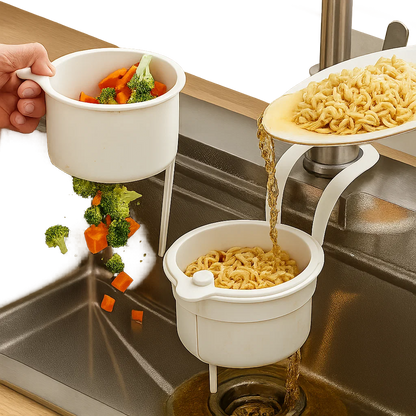 Neruvo — Kitchen Sink Drain Basket with Odor Control and Easy Waste Disposal