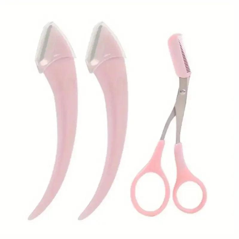 Liora — Ensemble de 3 taille-sourcils en acier inoxydable pour un toilettage précis