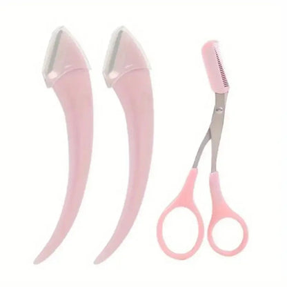 Liora — Ensemble de 3 taille-sourcils en acier inoxydable pour un toilettage précis