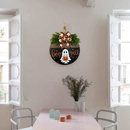 12 Wooden Pumpkin & Ghost Door Hanger™ — Transform Your Entrance into an Unforgettable Halloween Showstopper
