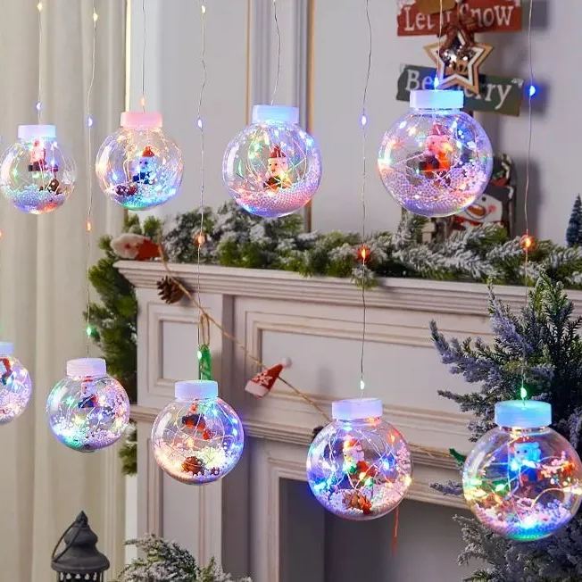Lumora Santa Glow — Guirlande lumineuse LED de Noël avec boules 3D festives