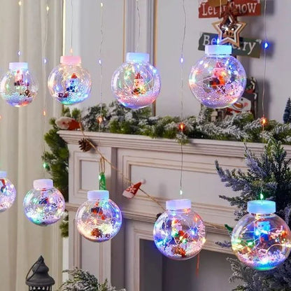 Lumora Santa Glow — Guirlande lumineuse LED de Noël avec boules 3D festives