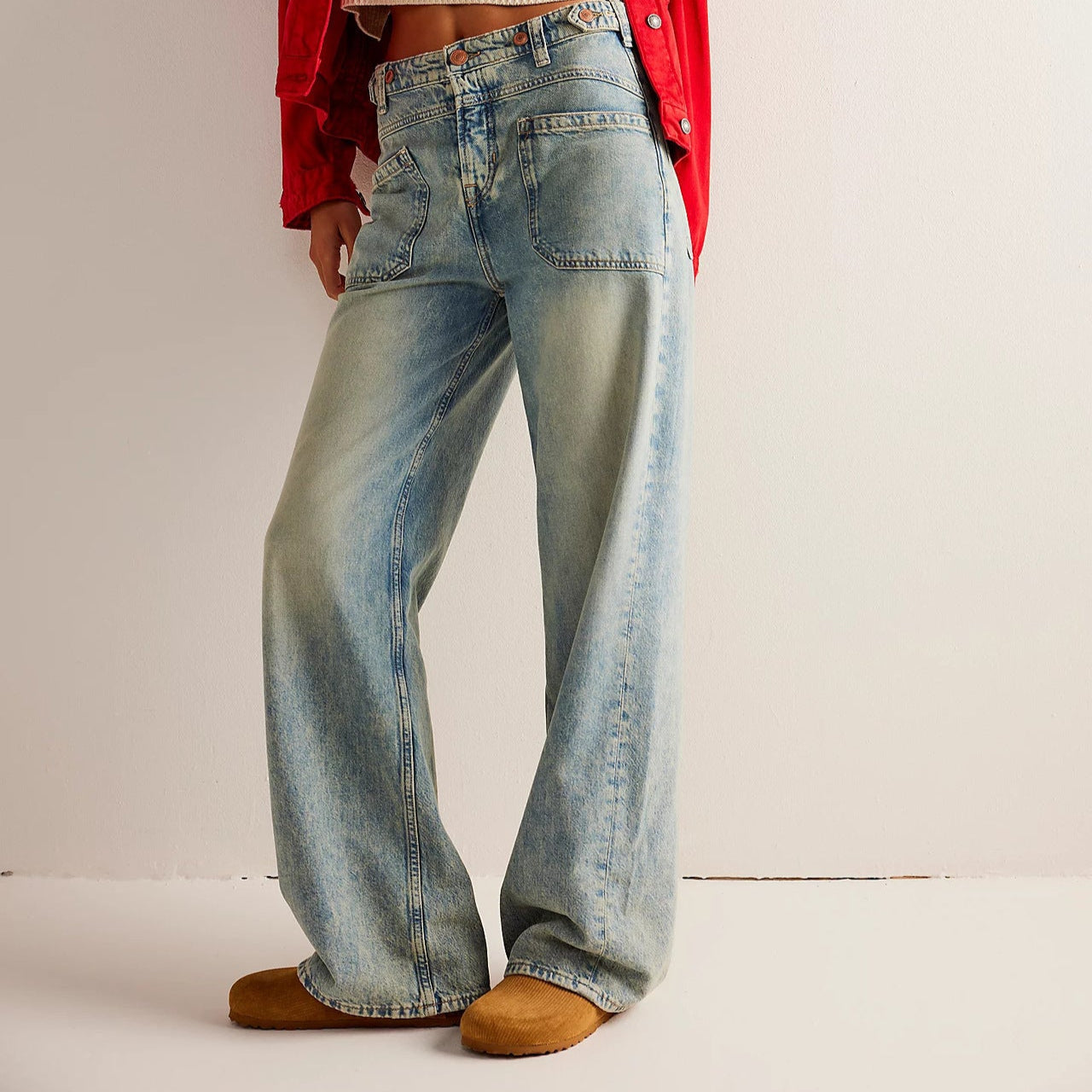 Varenza — Relaxed High-Rise Wide Leg Jeans with Vintage Wash