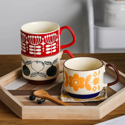 Ardena — Ceramic Stackable Coffee Mug with Vibrant Midcentury Design